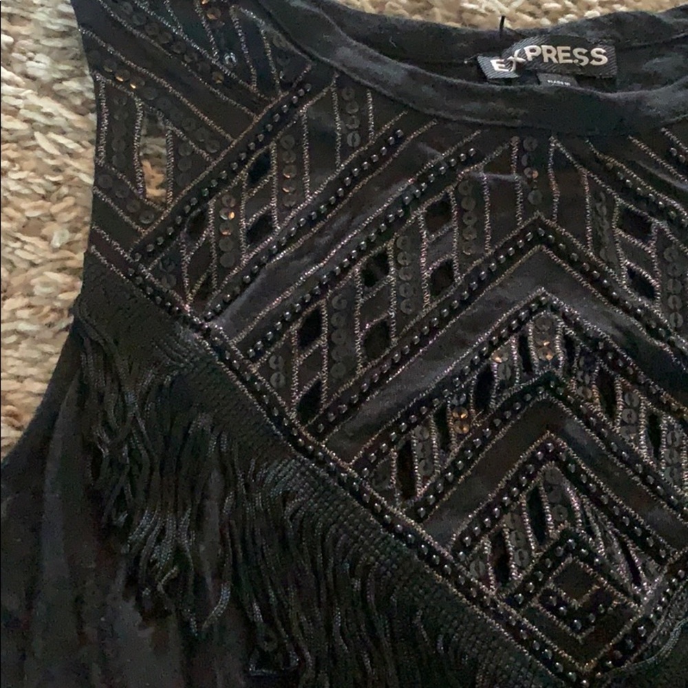 Last chance!! Express black crop tank, size xs - Picture 2 of 4